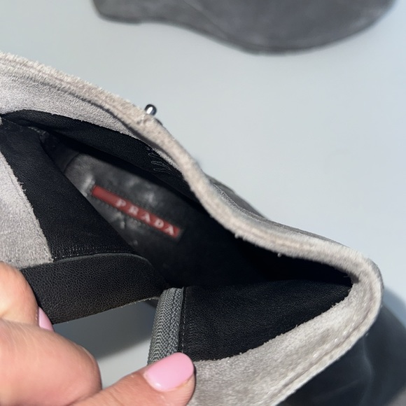 Prada wedge booties Grey - Picture 2 of 4
